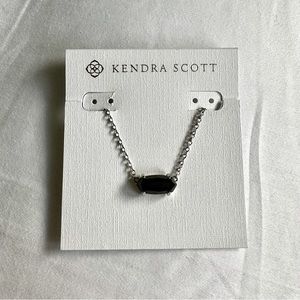 Kendra Scott Ever Necklace Black Silver